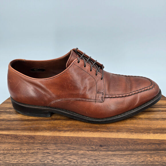 Allen Edmonds Powell Oxfords Men\'s 9.5 D Brown Leather Moc Toe Dress Shoes main image 10